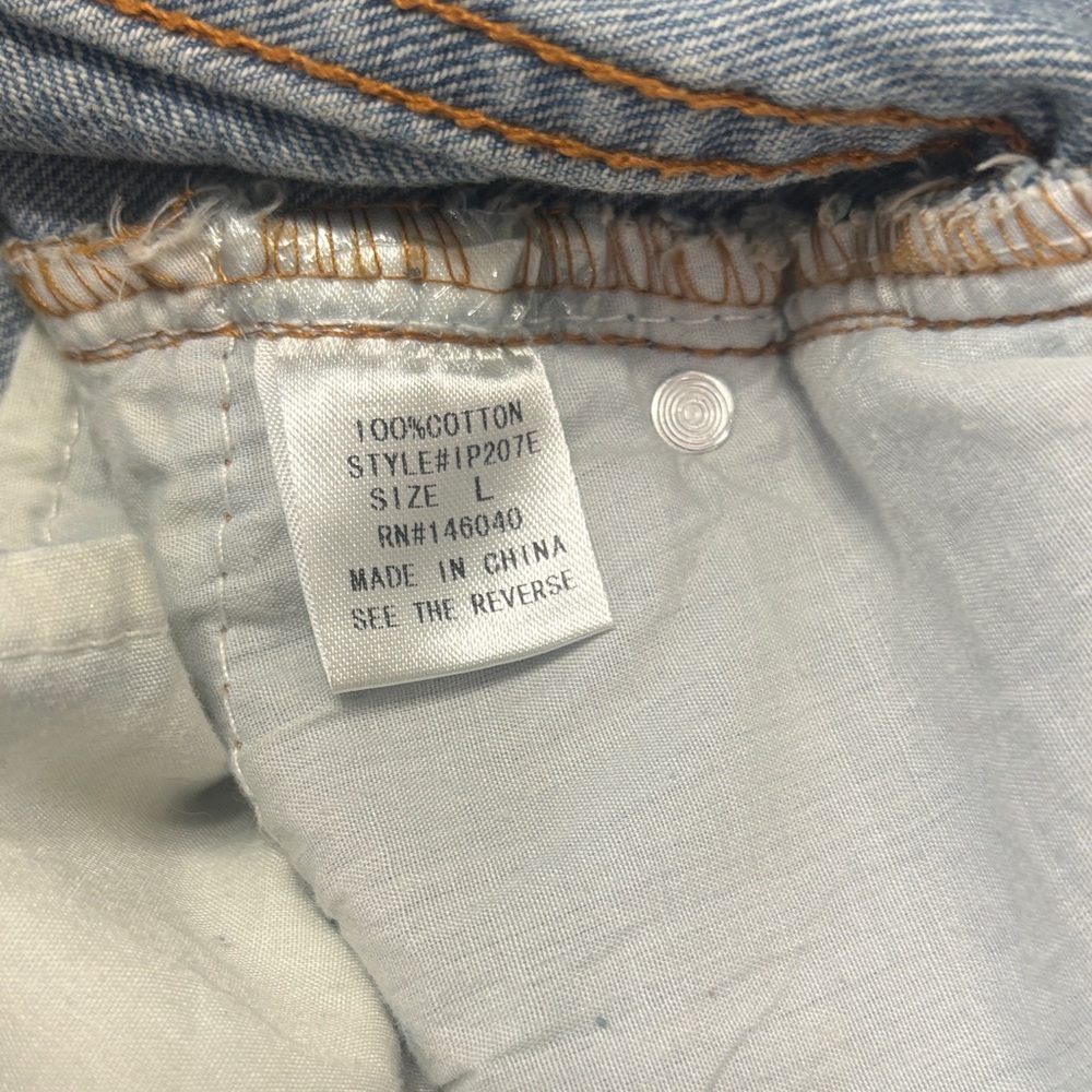 Signature8 Light Blue Frayed Hem Jean Shorts 100%cotton - Picture 14 of 16